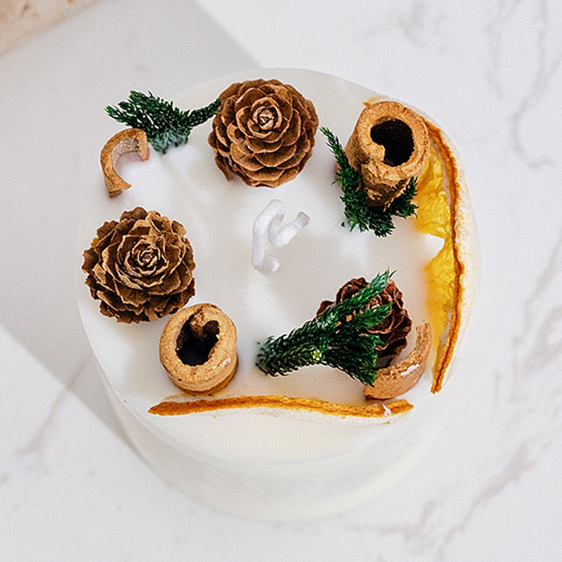 Vela aromática artesanal con flores secas – 100% cera de soja natural